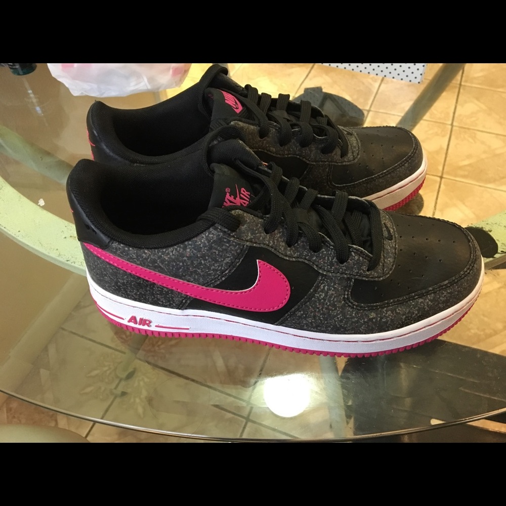 Nike Air Black and Pink shoes Youth